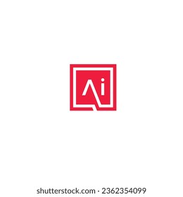 Initial Letter AI Logo Template Design