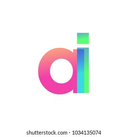 Initial Letter Di Lowercase Logo Green Stock Vector (Royalty Free ...