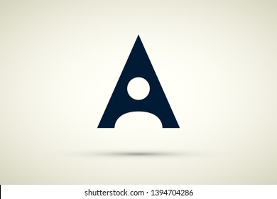 Initial letter ai modern linked circle round lowercase logo blue. Direction A logo.