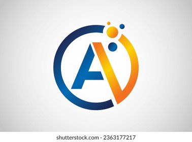 Initial letter AI modern logo design. Artificial intelligence icon vector illustration