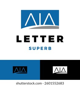 initial letter aia icon logo design template