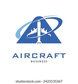 Initial Letter A Aircraft or Plane Icon Logo Design Template