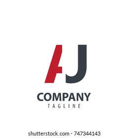 Initial Letter AJ Design Logo