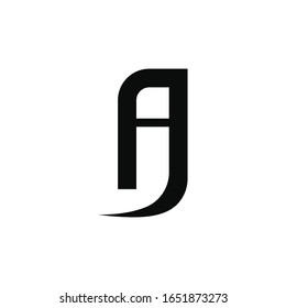 diseño vectorial de la letra inicial aj o ja