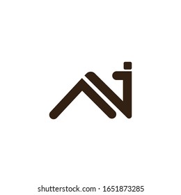 diseño vectorial de la letra inicial aj o ja