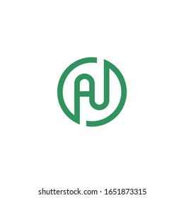 initial letter aj or ja logo vector design