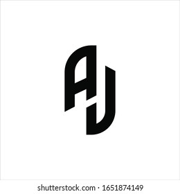 Plantilla de diseño del logotipo de ja o aj de letra inicial
