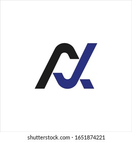 Plantilla de diseño del logotipo de ja o aj de letra inicial