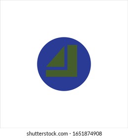 Plantilla de diseño vectorial de logotipo aj o ja de letra inicial