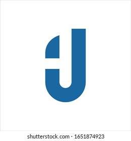 Plantilla de diseño vectorial de logotipo aj o ja de letra inicial