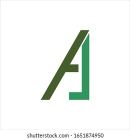 Initial letter aj or ja logo vector design template