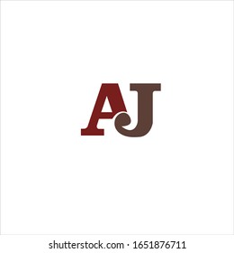 letras iniciales diseños vectoriales de aj o ja