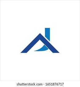 letras iniciales diseños vectoriales de aj o ja