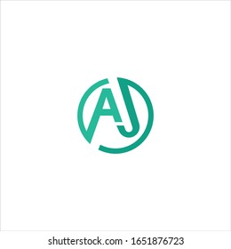letras iniciales diseños vectoriales de aj o ja