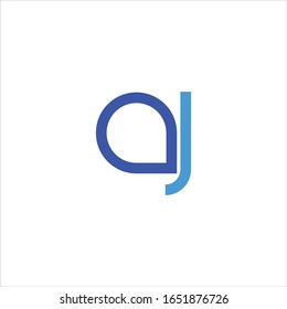 letras iniciales diseños vectoriales de aj o ja