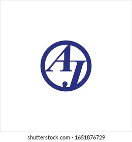 letras iniciales diseños vectoriales de aj o ja