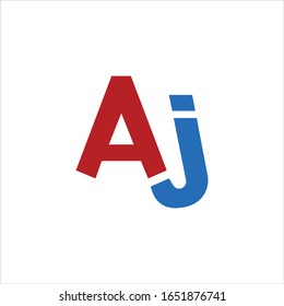 letras iniciales diseños vectoriales de aj o ja