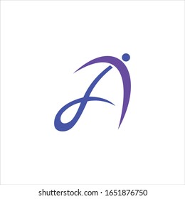 letras iniciales diseños vectoriales de aj o ja