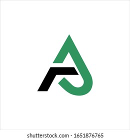 letras iniciales diseños vectoriales de aj o ja