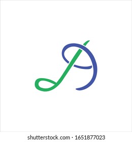 Plantillas de diseño vectorial de logotipo aj o ja de letra inicial