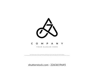 Initial Letter AJ or JA Logo Design Vector Template