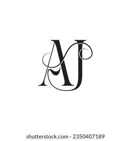 Initial letter AJ logo design creative modern symbol icon monogram