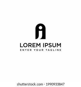 Letra inicial diseño-puntos del logotipo de Aj diseño del logotipo de Aj