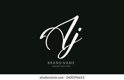 Initial Letter Aj Logo - Handwritten Signature Logo
