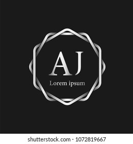 Initial Letter AJ Logo Template
