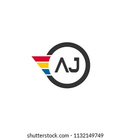 Initial Letter AJ Logo Template Design