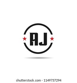 Initial Letter AJ Logo Template Design