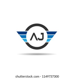 Initial Letter AJ Logo Template Design