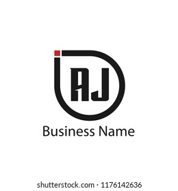 Initial Letter AJ Logo Template Design