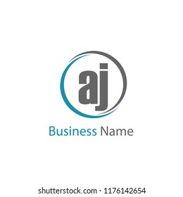 Initial Letter AJ Logo Template Design