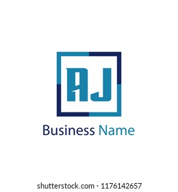 Initial Letter AJ Logo Template Design
