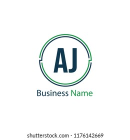 Initial Letter AJ Logo Template Design
