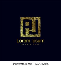Initial Letter AJ Logo Template Vector Design