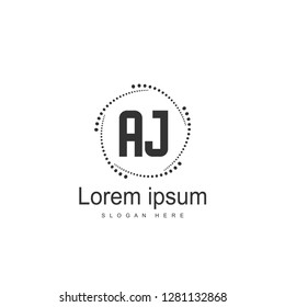 Initial Letter AJ Logo Template Vector Design