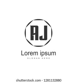 Initial Letter AJ Logo Template Vector Design