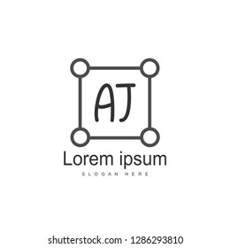 Initial Letter AJ Logo Template Vector Design