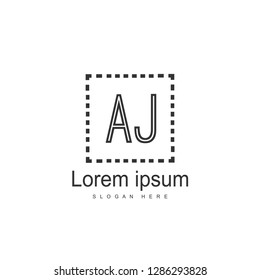 Initial Letter AJ Logo Template Vector Design