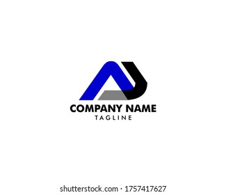 Design der AJ-Logo-Vorlage für den Anfangsbuchstaben