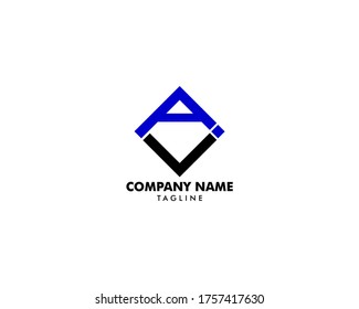 Diseño de plantilla de logotipo AJ de carta inicial