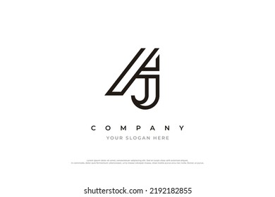 Letra inicial Vector de diseño de logotipo de monograma AJ
