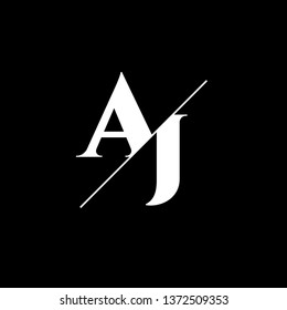 Initial Letter Aj Monogram Sliced Logo Stock Vector (Royalty Free ...