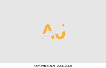 Ursprünglicher Buchstabe AJ Großbuchstabe moderne Logo Design-Elemente. Vektorgrafik