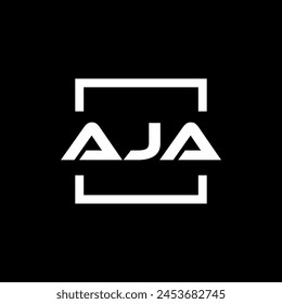 Initial letter AJA logo design. AJA logo design inside square.