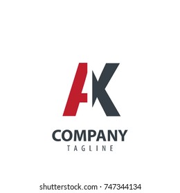 Initial Letter AK Design Logo