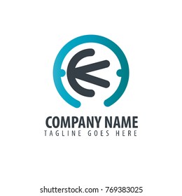 Initial Letter AK Design Logo