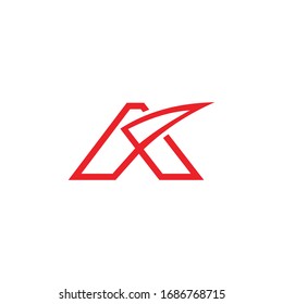 Initial Letter ak oder ka Logo Design-Vorlage 